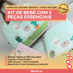 Curso Online: Kit de Bebê com 3 Peças Essenciais [Costura + Patch Aplique]
