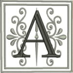 Matriz de bordado Alfabeto monograma arabescos - Image 2