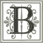 Matriz de bordado Alfabeto monograma arabescos - Image 3