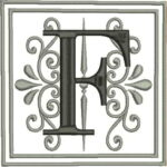 Matriz de bordado Alfabeto monograma arabescos - Image 7