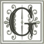 Matriz de bordado Alfabeto monograma arabescos - Image 8