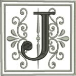 Matriz de bordado Alfabeto monograma arabescos - Image 11