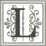 Matriz de bordado Alfabeto monograma arabescos - Image 12