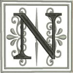 Matriz de bordado Alfabeto monograma arabescos - Image 14
