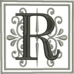 Matriz de bordado Alfabeto monograma arabescos - Image 18
