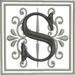 Matriz de bordado Alfabeto monograma arabescos - Image 19