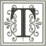 Matriz de bordado Alfabeto monograma arabescos - Image 20