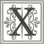 Matriz de bordado Alfabeto monograma arabescos - Image 26