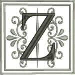 Matriz de bordado Alfabeto monograma arabescos - Image 28