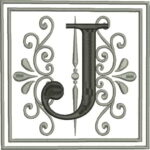 Matriz de bordado Alfabeto monograma arabescos - Image 21