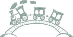 Matriz de bordado,Pacotinho de trenzinhos em ponto corrido - Imagem 5
