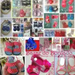 Projetos na Bordadeira - Sandalinhas de Bebê (Pacote 3 modelos)