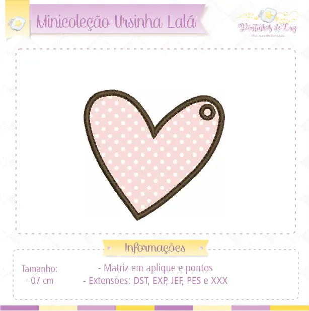 Matriz de Bordado - Ursinha Lalá - Minicoleção - Imagem 6