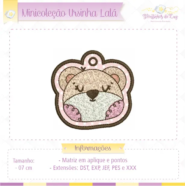 Matriz de Bordado - Ursinha Lalá - Minicoleção - Imagem 7