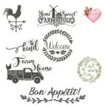 Matriz de bordado Linha Farm House pacote 9