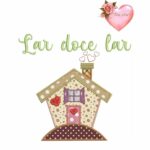 Matriz de bordado frase pano de copa e aplique Lar doce lar..