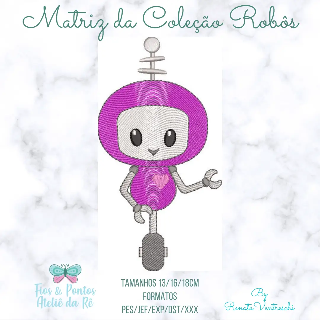 Matrizes de Bordados - Robôs - Rippled - Pacote de Matrizes - Imagem 4