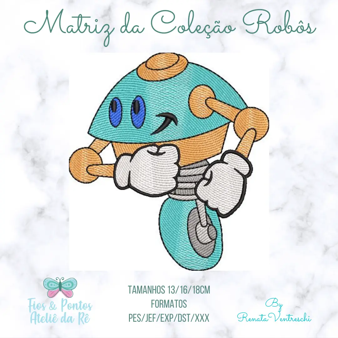 Matrizes de Bordados - Robôs - Rippled - Pacote de Matrizes - Imagem 3