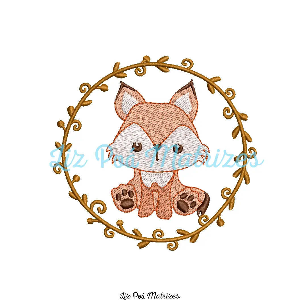 Raposa_Estampa Matriz de Bordado - Raposa Arco - Imagem 1