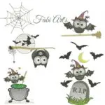 Matriz de bordado Coleção coruja nana halloween