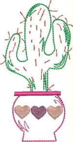 Matriz de bordado Coleção Cactus em ponto corrido - Imagem 4