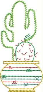 Matriz de bordado Coleção Cactus em ponto corrido - Imagem 10