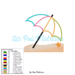 Matriz de Bordado - Guarda Chuva Aplique - Imagem 2