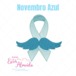 Matriz de Bordado- 100% gratuita-Novembro Azul -Download imediato - Imagem 2