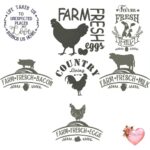 Matriz de bordado Linha Farm House 18