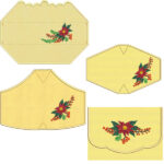 Projeto na Bordadeira - Kit Bolsinha + 4 Máscaras Flor do Natal