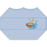 Projeto na Bordadeira - Kit Bolsinha + 4 Máscaras Batizado Menino - Imagem 3