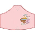 Projeto na Bordadeira - Kit Bolsinha + 4 Máscaras Batizado Menina - Imagem 6