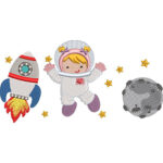 Matriz de Bordado - Coleção 6 matrizes Astronauta Menina 1 - Image 6