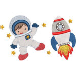 Matriz de Bordado - Coleção 6 matrizes Astronauta Menino 1 - Image 4