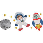 Matriz de Bordado - Coleção 6 matrizes Astronauta Menino 1 - Image 2