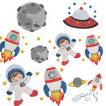 Matriz de Bordado - Coleção 6 matrizes Astronauta Menino 1