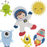 Matriz de Bordado - Coleção 6 matrizes Astronauta Menino 03