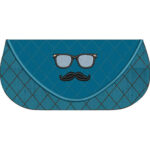 Projeto na Bordadeira - Porta Óculos Mustache