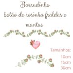 Matriz de bordado Barradinho com botões de rosas