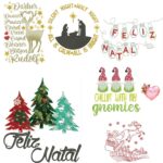 Matriz de bordado pacotinho de natal