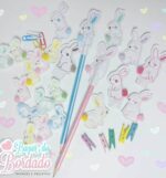 Projeto na Bordadeira - Ponteiras para Lápis Coelhos - Imagem 4