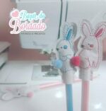Projeto na Bordadeira - Ponteiras para Lápis Coelhos - Imagem 2