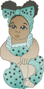 Matriz de bordado Pacotinho de Meninas negras 2 - Imagem 5