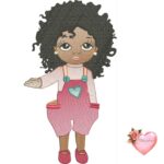 Matriz de bordado meninas negras - Imagem 3