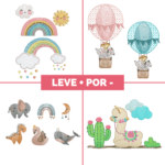 Matrizes de Bordado - Leve 4 pague 2 [Combo Baby - Pontos Leves]