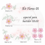 Matriz de Bordado - Flor [kit-Flor1-10]