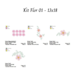 Matriz de Bordado - Flor [kit-Flor1-13] - Image 2