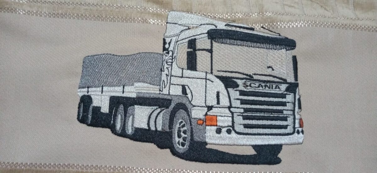 Matriz de bordado caminhão Scania carregado - Imagem 3