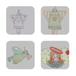Kit de Matrizes de Bordado - Coleção Angels - Atelier Le Passion