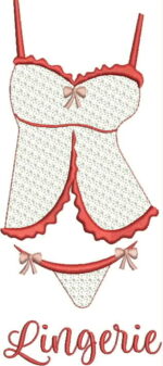 Matriz de bordado roupas intimas feminina limpas e sujas - Image 2